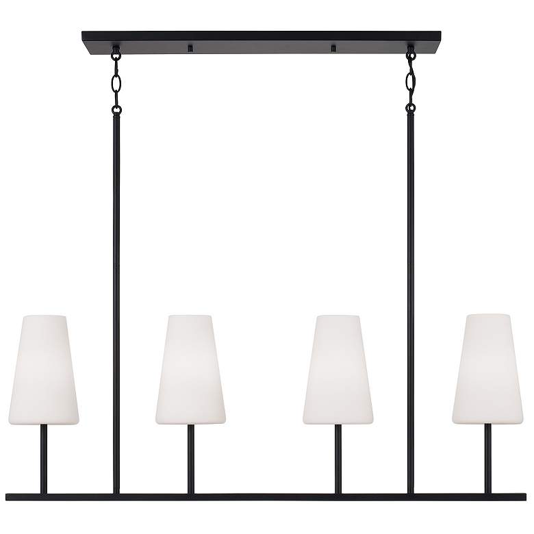 Image 1 Capital Lighting Averitt 4 Light Linear Chandelier 42" Matte Black