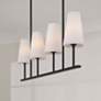 3_Capital Lighting Averitt 4 Light Linear Chandelier 42" Matte Black more views
