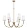Capital Lighting Averitt 6 Light Chandelier 37.25" Aged Brass