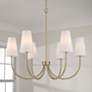 1_Capital Lighting Averitt 6 Light Chandelier 37.25" Aged Brass