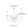 5_Capital Lighting Averitt 6 Light Chandelier 37.25" Aged Brass more views