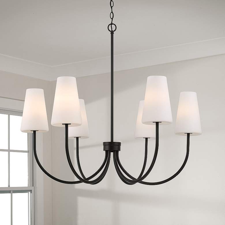 Image 3 Capital Lighting Averitt 6 Light Chandelier 37.25" Matte Black more views