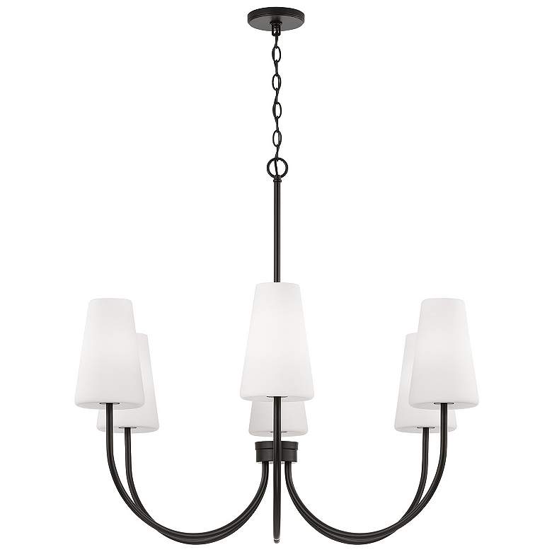 Image 5 Capital Lighting Averitt 6 Light Chandelier 37.25" Matte Black more views