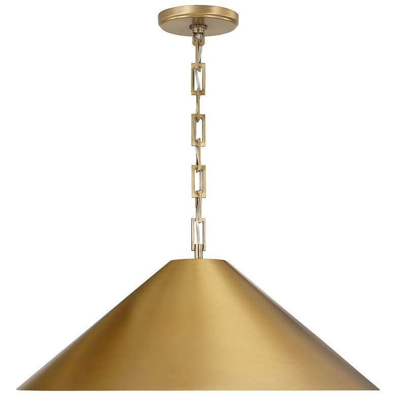 Image 1 Capital Lighting Avery 1 Light Pendant 22" Aged Brass