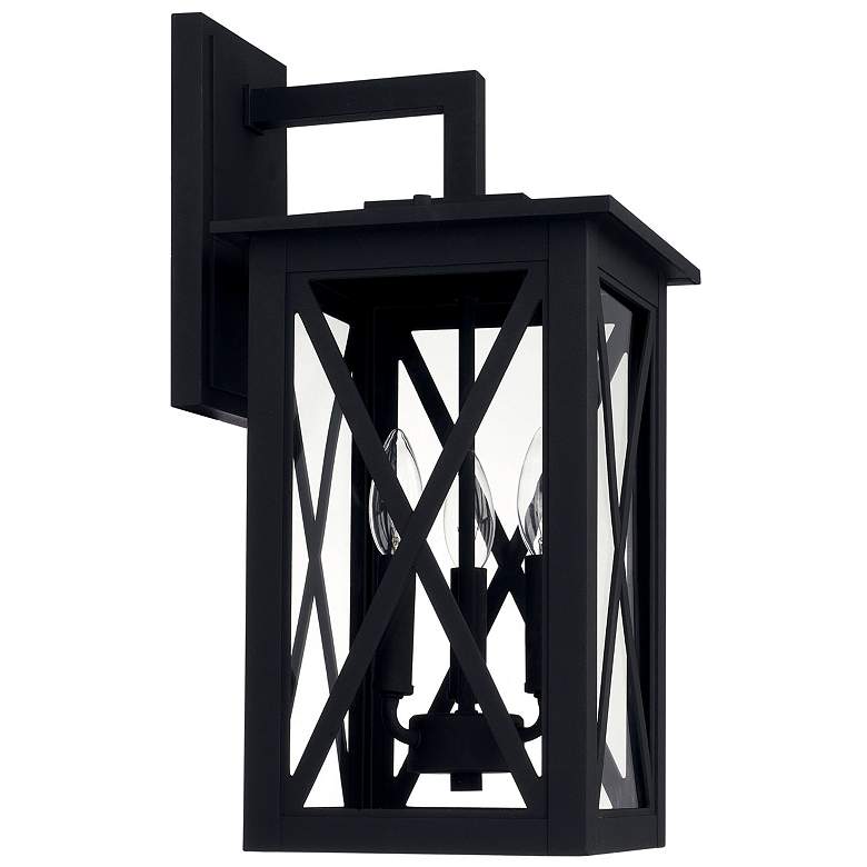 Image 1 Capital Lighting Avondale 3 Light Outdoor Wall-Lantern Black