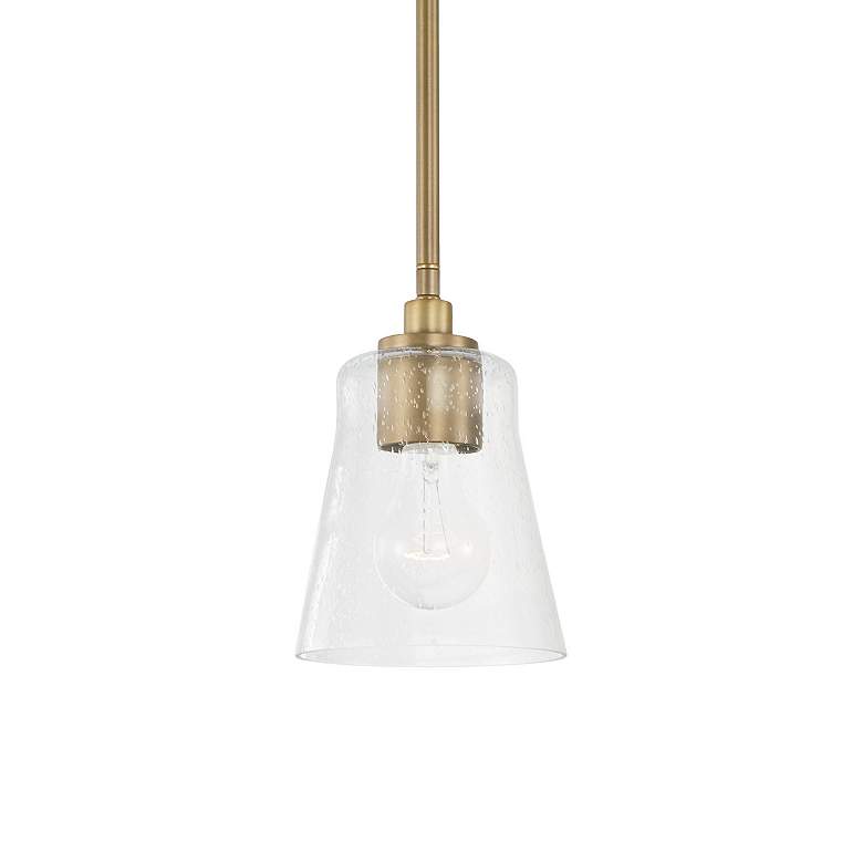 Image 2 Capital Lighting- Baker 1-Light Mini Dual Mount Pendant- Aged Brass more views
