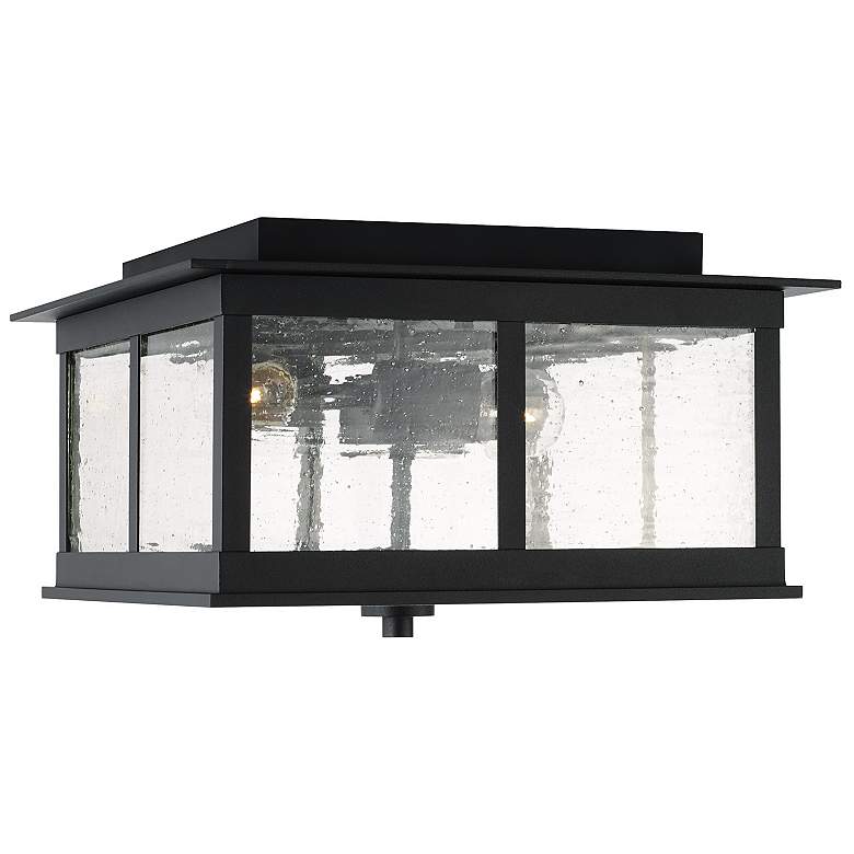 Image 1 Capital Lighting Barrett 3 Light Outdoor Flush mount Black