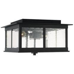 Capital Lighting Barrett 3 Light Outdoor Flush mount Black
