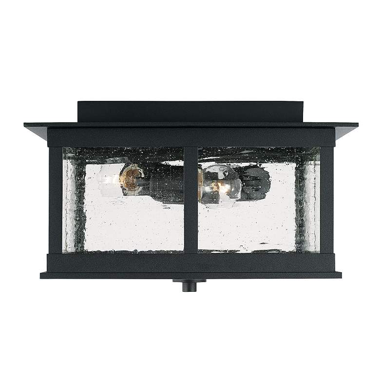 Image 4 Capital Lighting Barrett 3 Light Outdoor Flush mount Black more views