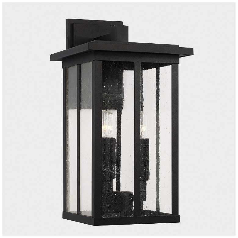 Image 1 Capital Lighting Barrett 3 Light Outdoor Wall-Lantern Black