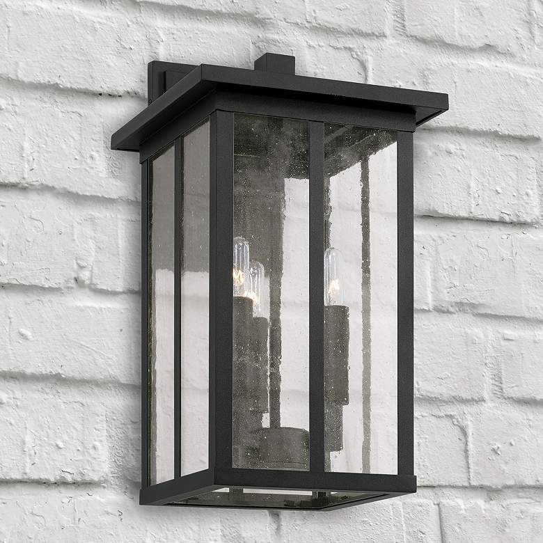 Image 1 Capital Lighting Barrett 3 Light Outdoor Wall-Lantern Black