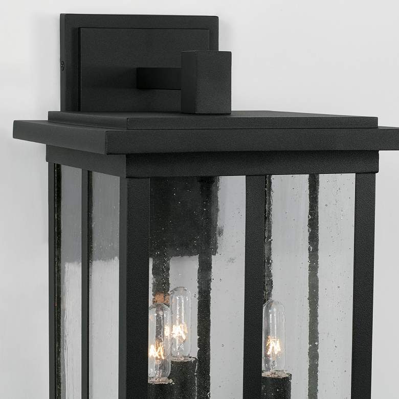 Image 3 Capital Lighting Barrett 3 Light Outdoor Wall-Lantern Black more views