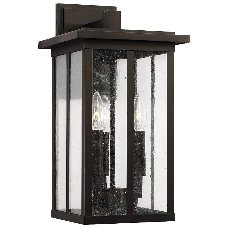 Image 1 Capital Lighting Barrett 3 Light Outdoor Wall-Lantern Oiled Bronze