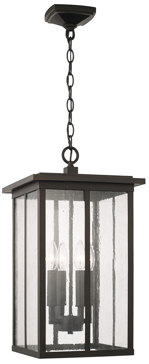 Capital Lighting Barrett 4 Light Outdoor Hanging lantern 11.5" Oiled Bronze