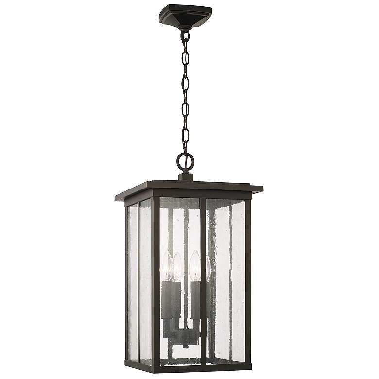 Image 1 Capital Lighting Barrett 4 Light Outdoor Hanging-Lantern Oiled Bronze