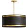 Capital Lighting Barrow 4 Light Pendant Galvanized Black and True Brass