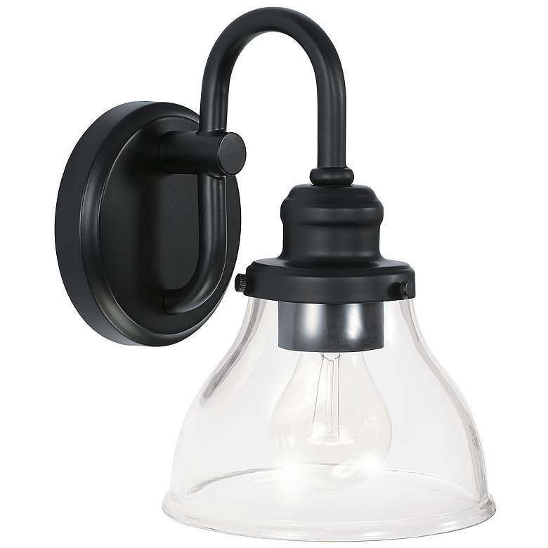 Image 1 Capital Lighting Baxter 1 Light Sconce Matte Black