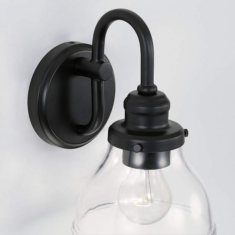 Image 3 Capital Lighting Baxter 1 Light Sconce Matte Black more views