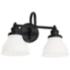 Capital Lighting Baxter 16 1/2" Wide 2-Light Matte Black Bath Light