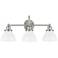 Capital Lighting Baxter 24 1/4" Wide Brushed Nickel 3-Light Bath Light