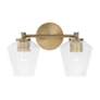 Capital Lighting Beau 2 Light Vanity Aged Brass