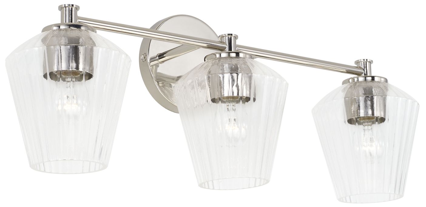 Image 2 Capital Lighting Beau 3 Light Vanity 24" Polished Nickel