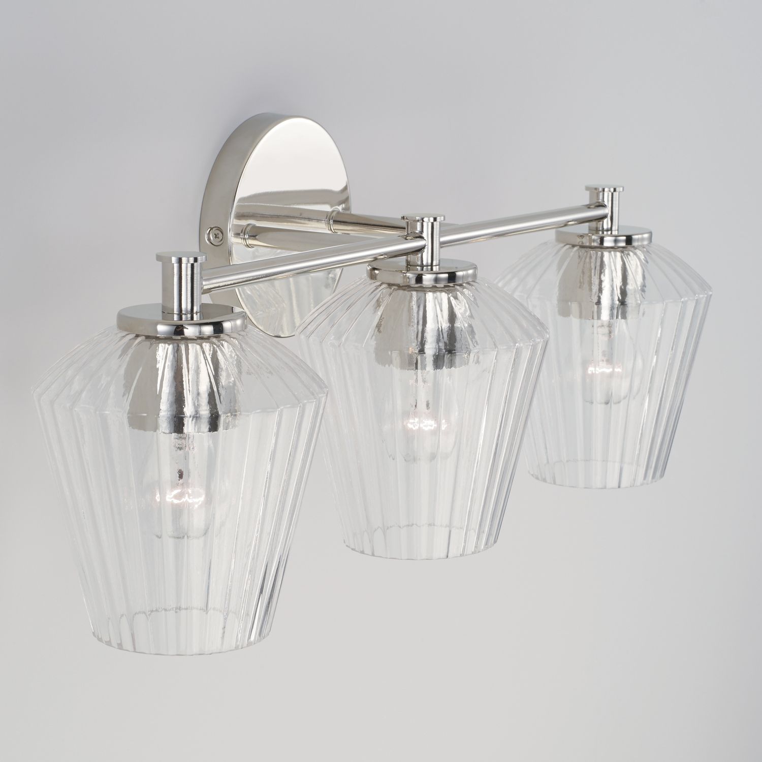 Image 3 Capital Lighting Beau 3 Light Vanity 24" Polished Nickel more views