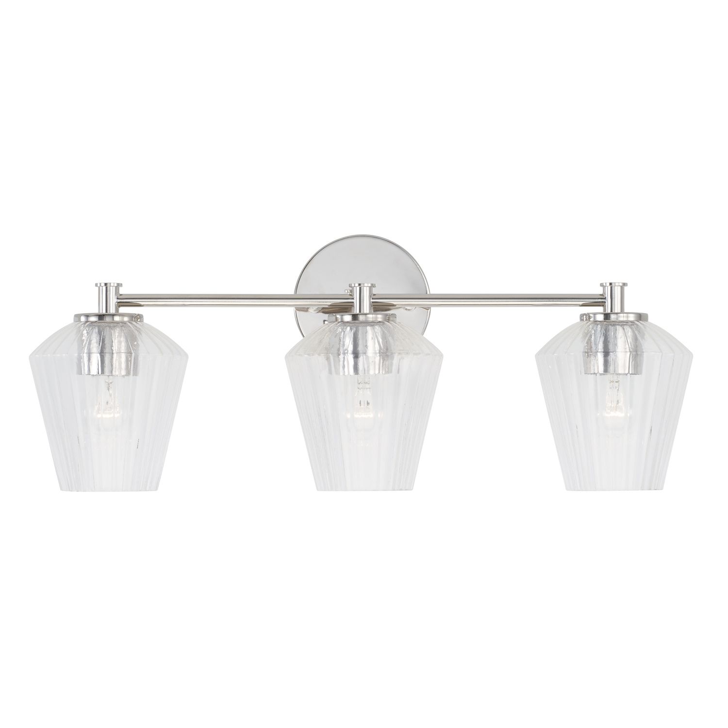 Image 4 Capital Lighting Beau 3 Light Vanity 24" Polished Nickel more views