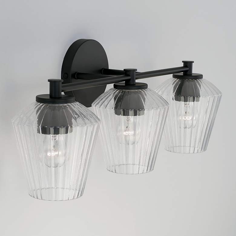 Image 3 Capital Lighting Beau 3 Light Vanity Matte Black more views