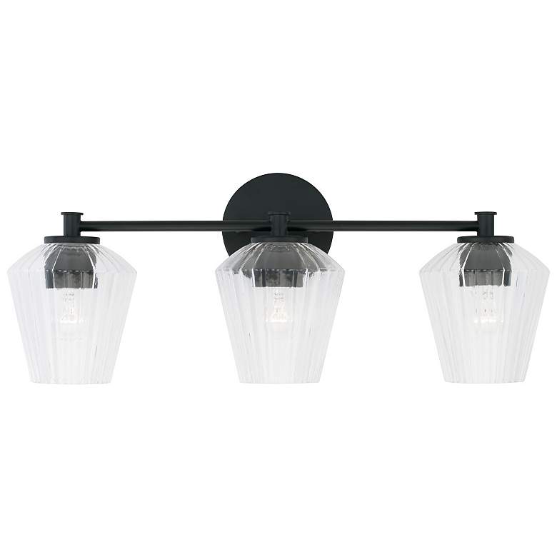 Image 4 Capital Lighting Beau 3 Light Vanity Matte Black more views