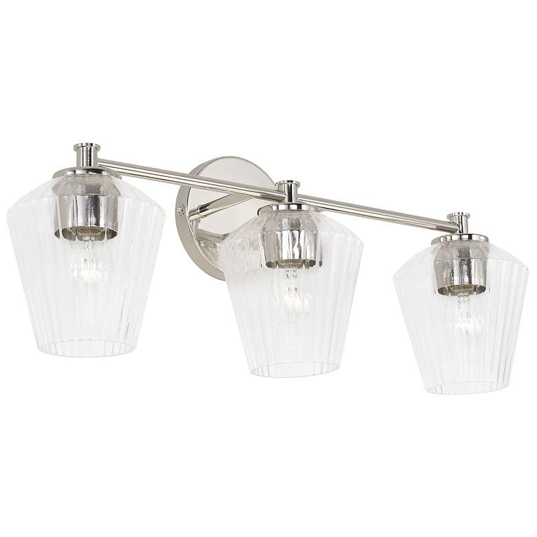 Image 2 Capital Lighting Beau 3 Light Vanity Polished Nickel