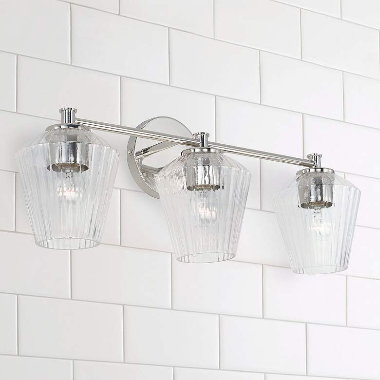 Image 1 Capital Lighting Beau 3 Light Vanity Polished Nickel