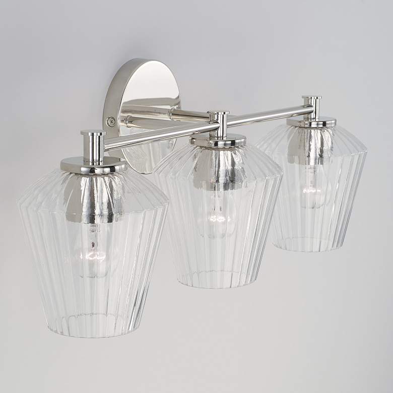 Image 3 Capital Lighting Beau 3 Light Vanity Polished Nickel more views