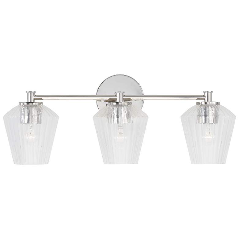 Image 4 Capital Lighting Beau 3 Light Vanity Polished Nickel more views