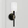 2_Capital Lighting Beckham 1 Light Sconce Glossy Black and Aged Brass