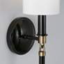 4_Capital Lighting Beckham 1 Light Sconce Glossy Black and Aged Brass more views