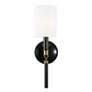 5_Capital Lighting Beckham 1 Light Sconce Glossy Black and Aged Brass more views