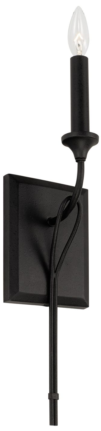 Image 2 Capital Lighting Bentley 1 Light Sconce 5" Black Iron