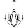 2_Capital Lighting Bentley 30" Black Iron 6-Light Candelabra Chandelier