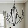 1_Capital Lighting Bentley 30" Black Iron 6-Light Candelabra Chandelier