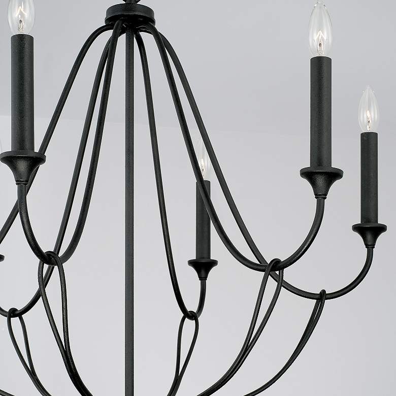 Image 3 Capital Lighting Bentley 30" Black Iron 6-Light Candelabra Chandelier more views