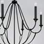 3_Capital Lighting Bentley 30" Black Iron 6-Light Candelabra Chandelier more views