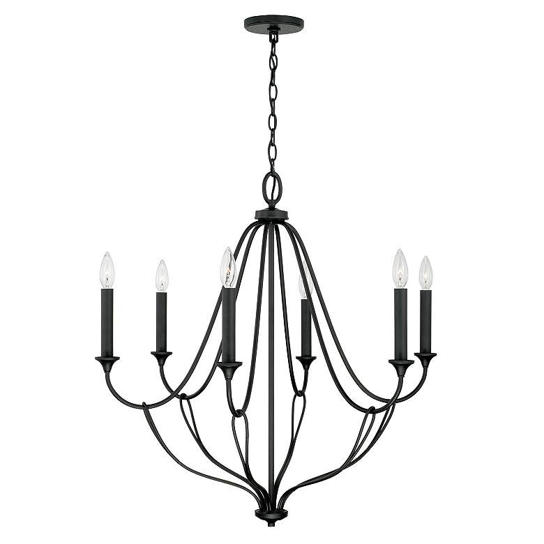 Image 4 Capital Lighting Bentley 30" Black Iron 6-Light Candelabra Chandelier more views