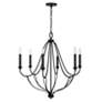 4_Capital Lighting Bentley 30" Black Iron 6-Light Candelabra Chandelier more views
