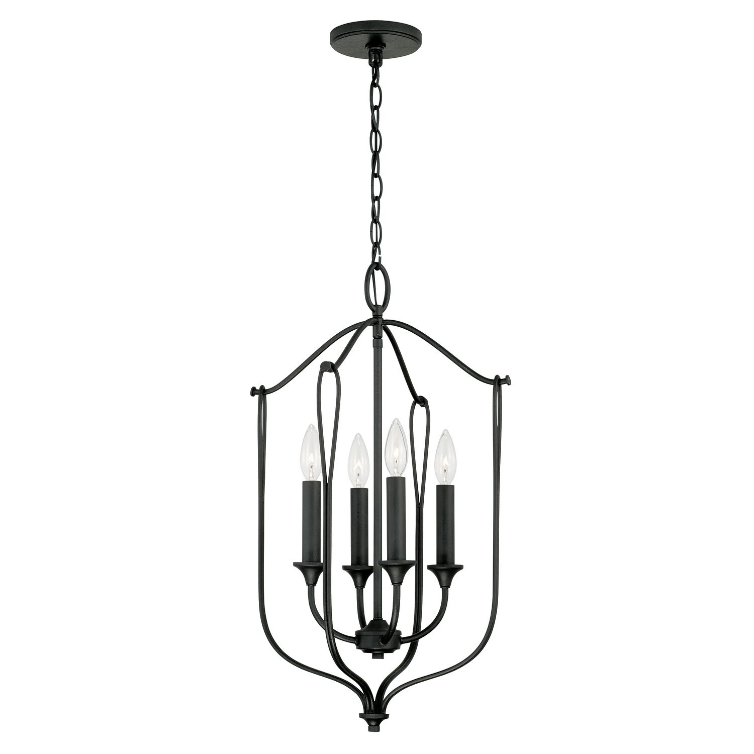 Image 4 Capital Lighting Bentley 4 Light Foyer 14.75" Black Iron more views