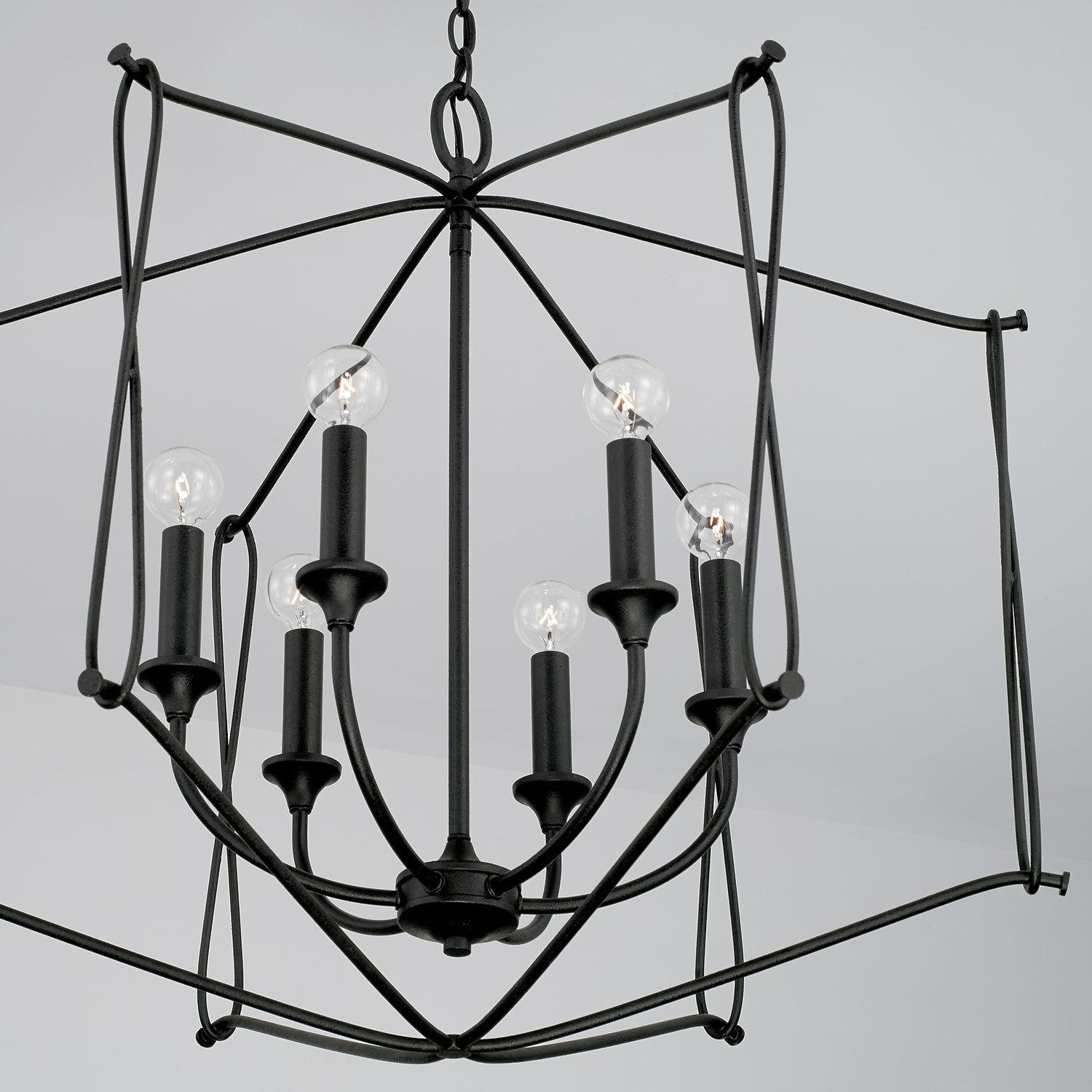 Image 4 Capital Lighting Bentley 6 Light Foyer 28" Black Iron more views