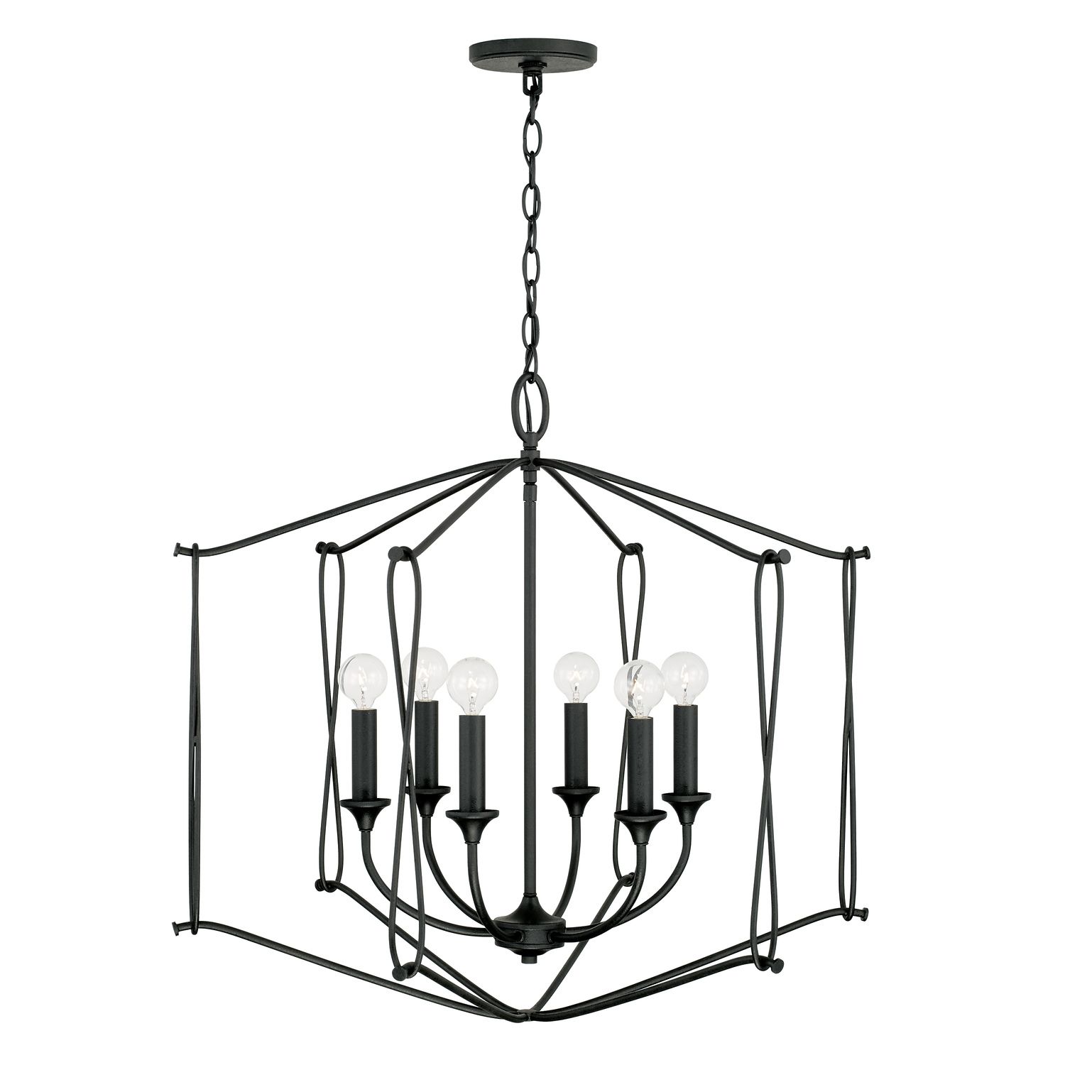 Image 5 Capital Lighting Bentley 6 Light Foyer 28" Black Iron more views