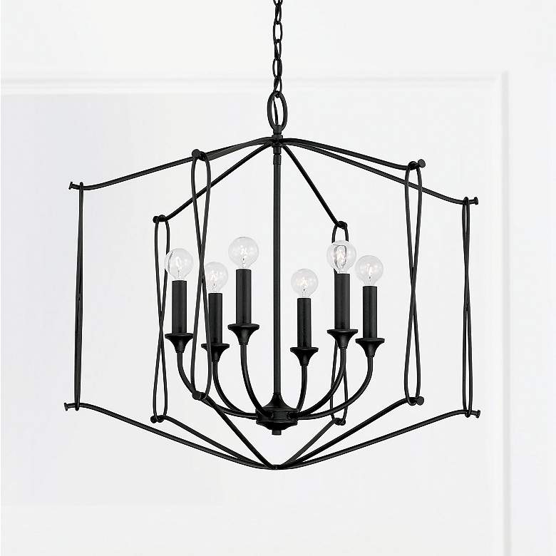 Image 1 Capital Lighting Bentley 6 Light Foyer Black Iron