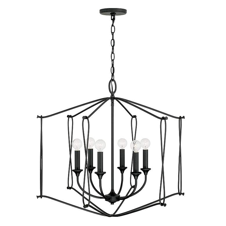 Image 4 Capital Lighting Bentley 6 Light Foyer Black Iron more views