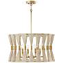 2_Capital Lighting Bianca 24 1/2" Modern 6-Light Rope and Brass Pendant